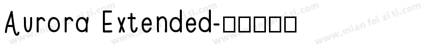 Aurora Extended字体转换